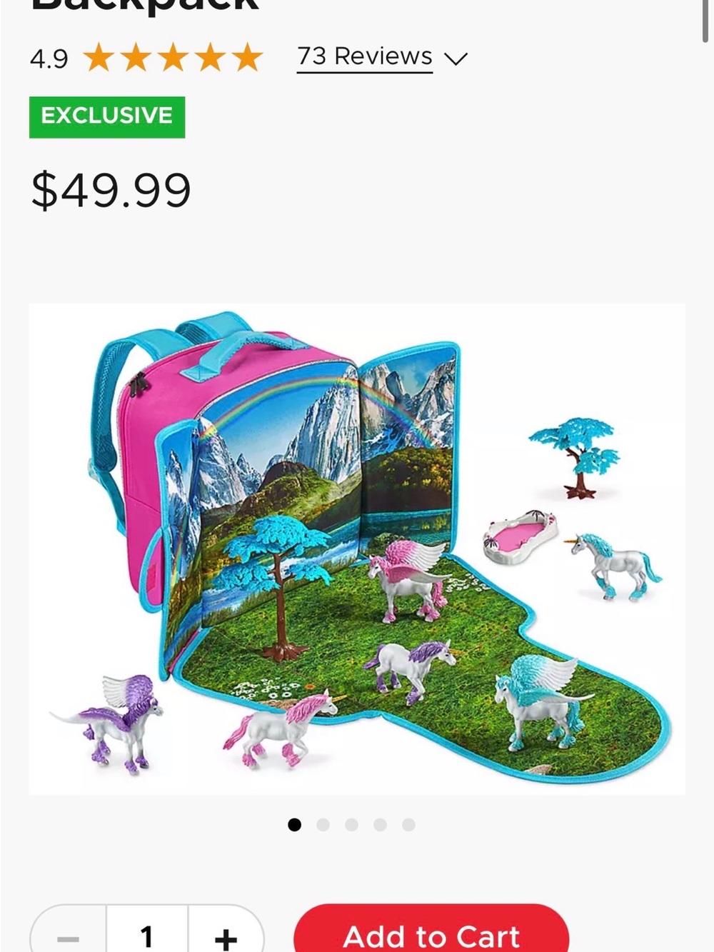 Lakeshore Learning Unicorn Fantasy Adventure Backpack playset